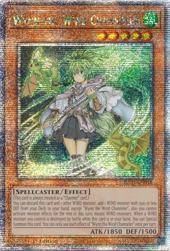 Wynn the Wind Channeler [RA01-EN018] Quarter Century Secret Rare | Nerdhalla Games