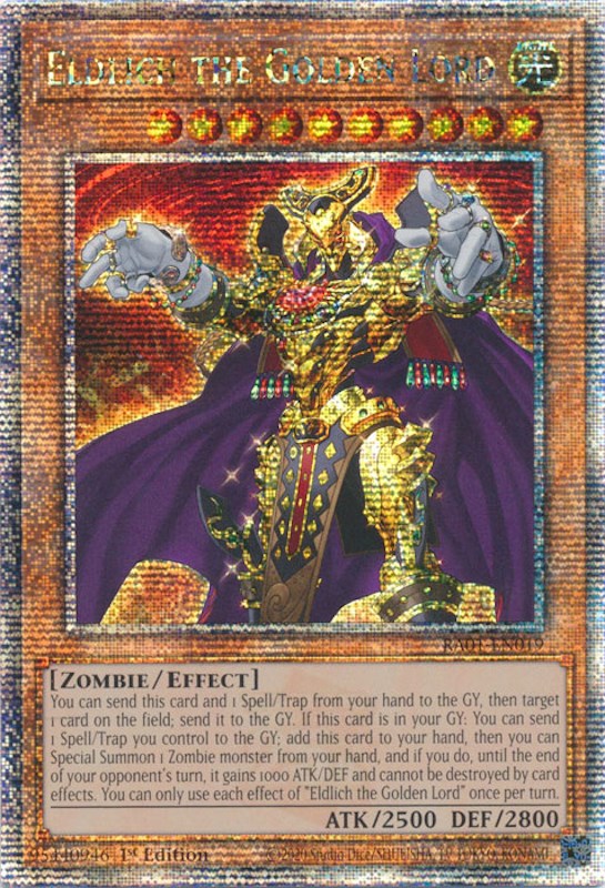 Eldlich the Golden Lord [RA01-EN019] Quarter Century Secret Rare | Nerdhalla Games