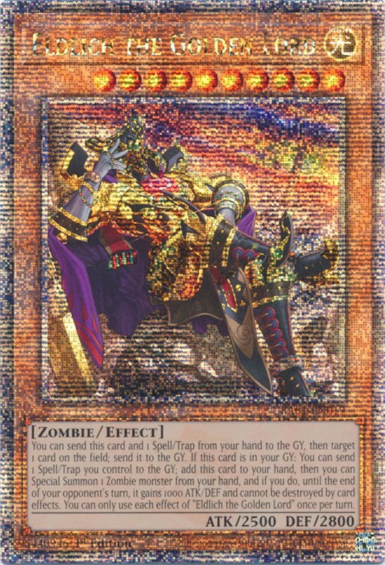 Eldlich the Golden Lord (Alternate Art) [RA01-EN019] Quarter Century Secret Rare | Nerdhalla Games