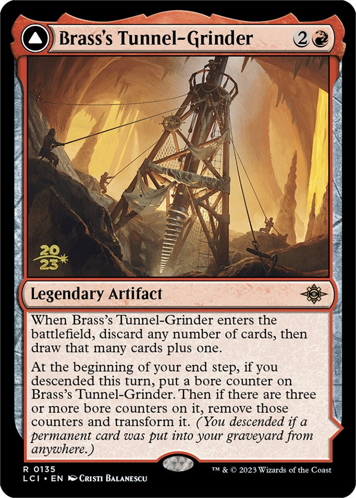 Brass's Tunnel-Grinder // Tecutlan, the Searing Rift [The Lost Caverns of Ixalan Prerelease Cards] | Nerdhalla Games