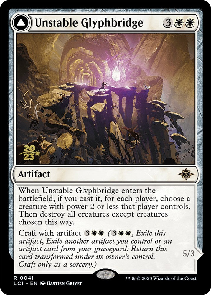 Unstable Glyphbridge // Sandswirl Wanderglyph [The Lost Caverns of Ixalan Prerelease Cards] | Nerdhalla Games