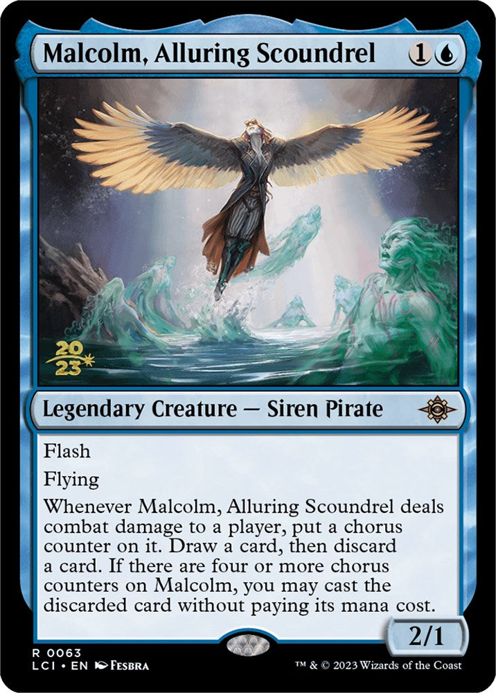 Malcolm, Alluring Scoundrel [The Lost Caverns of Ixalan Prerelease Cards] | Nerdhalla Games