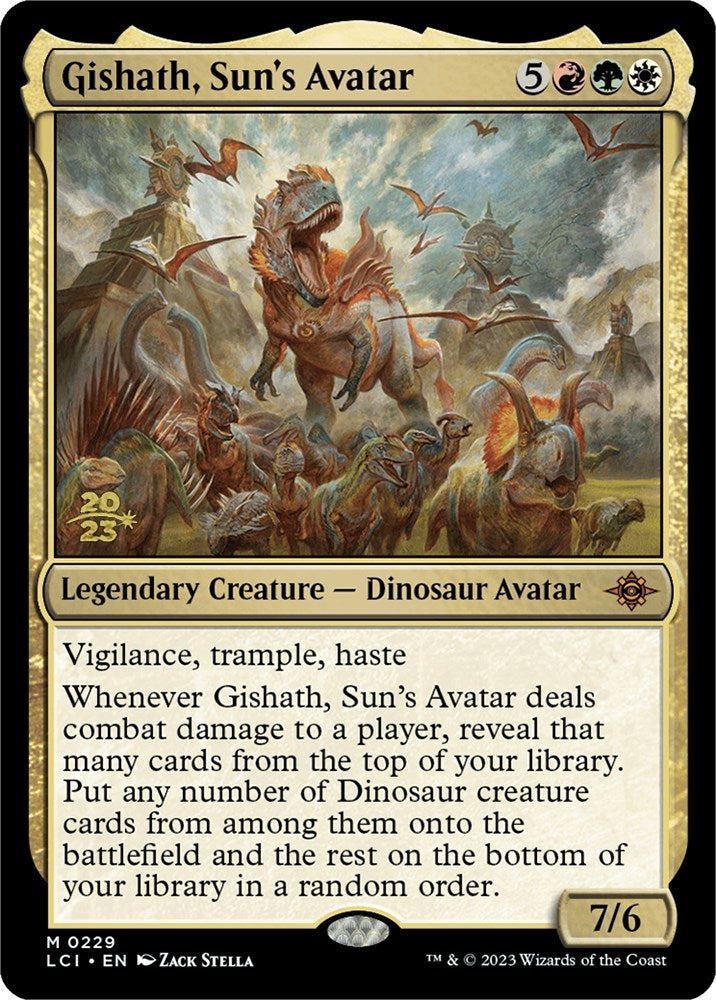 Gishath, Sun's Avatar (LCI) [The Lost Caverns of Ixalan Prerelease Cards] | Nerdhalla Games