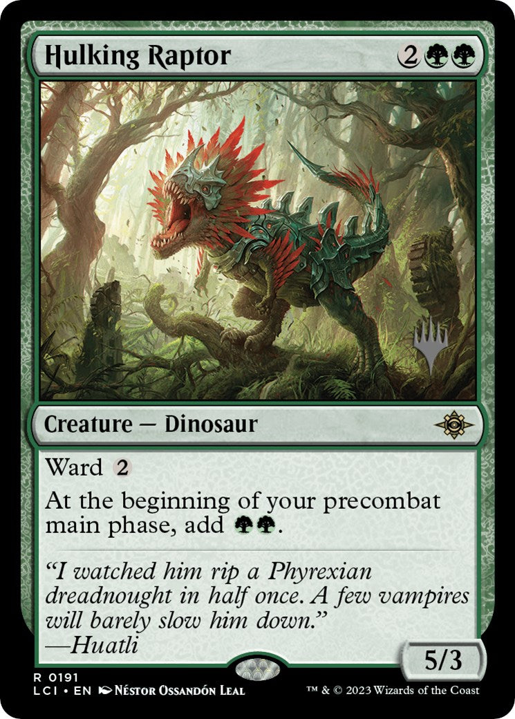 Hulking Raptor (Promo Pack) [The Lost Caverns of Ixalan Promos] | Nerdhalla Games