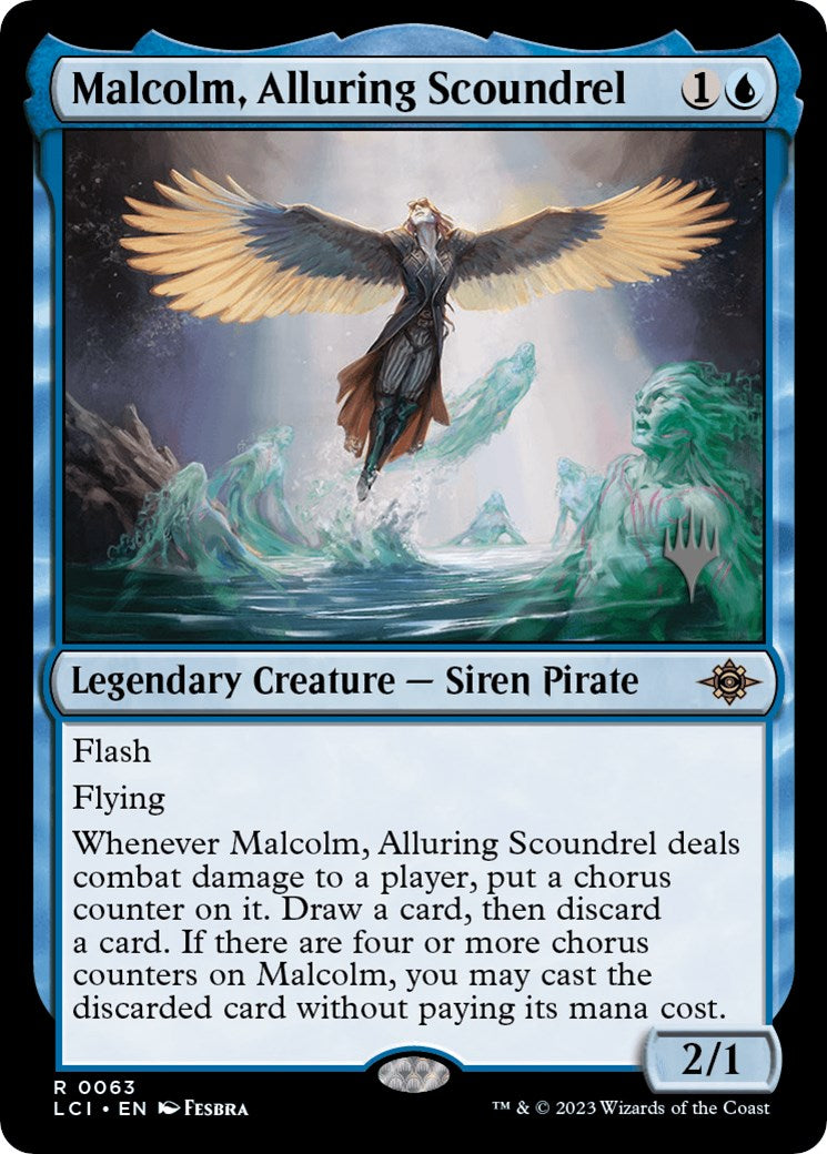 Malcolm, Alluring Scoundrel (Promo Pack) [The Lost Caverns of Ixalan Promos] | Nerdhalla Games