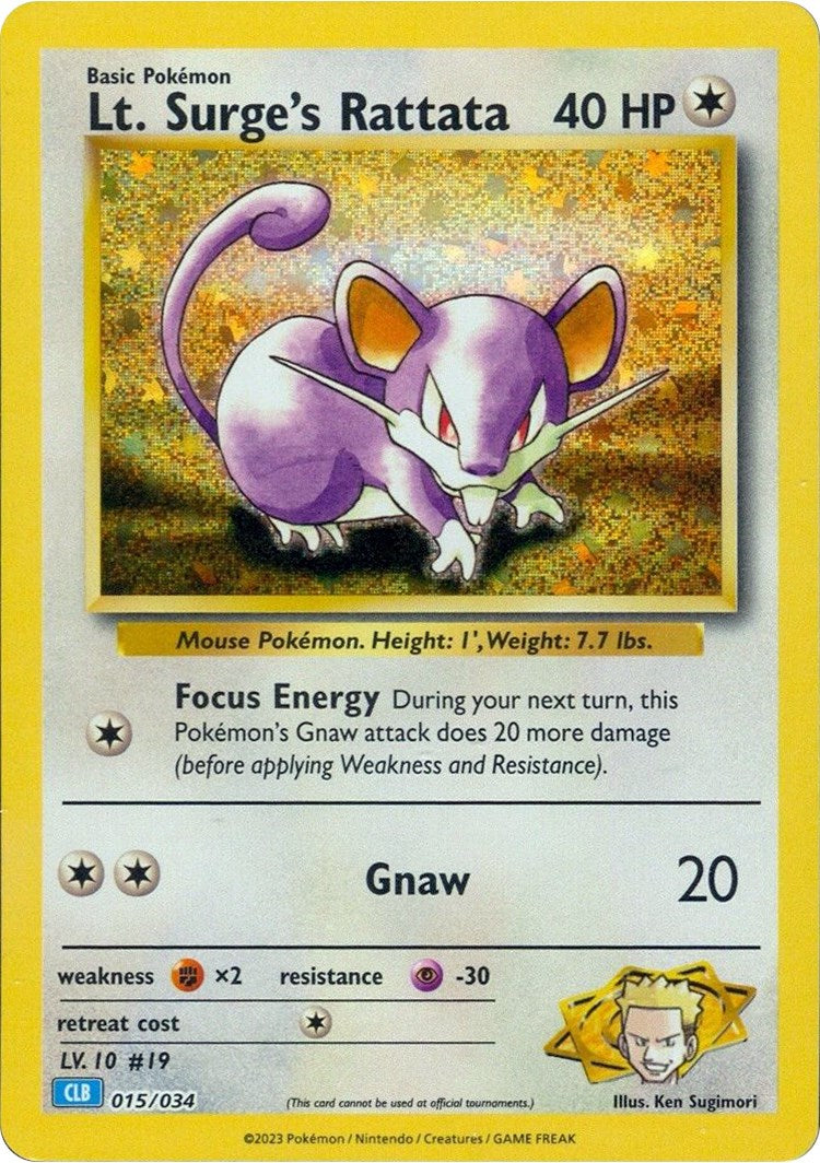 Lt. Surge's Rattata [Trading Card Game Classic] | Nerdhalla Games