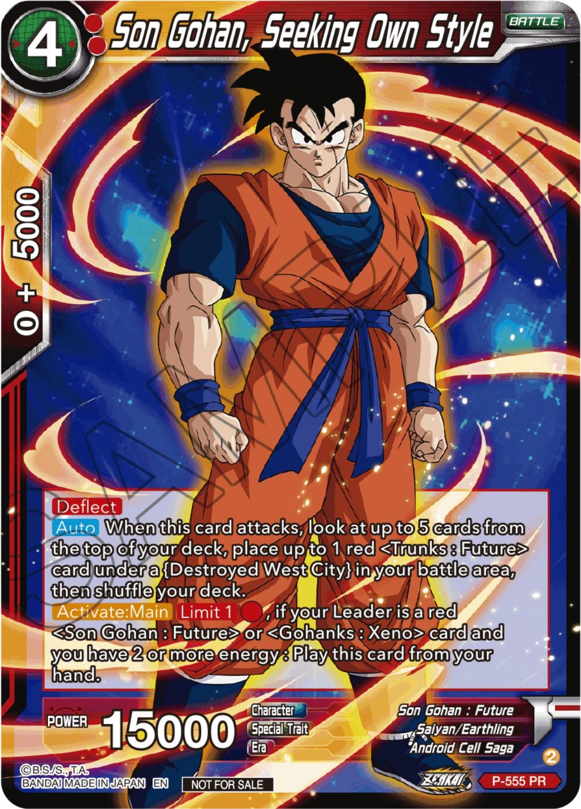 Son Gohan, Seeking Own Style (Zenkai Series Tournament Pack Vol.6) (P-555) [Tournament Promotion Cards] | Nerdhalla Games