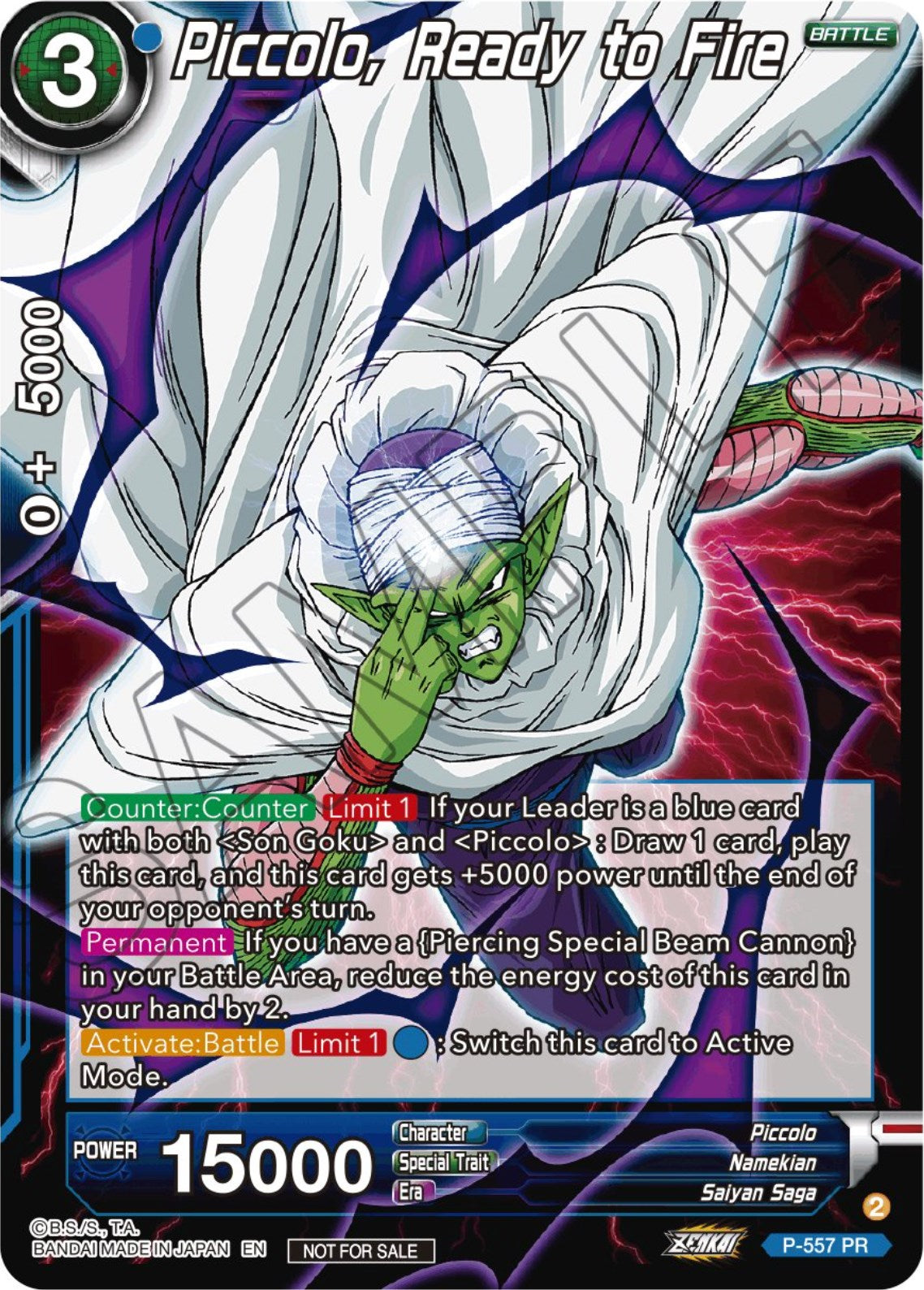 Piccolo, Ready to Fire (Zenkai Series Tournament Pack Vol.6) (P-557) [Tournament Promotion Cards] | Nerdhalla Games