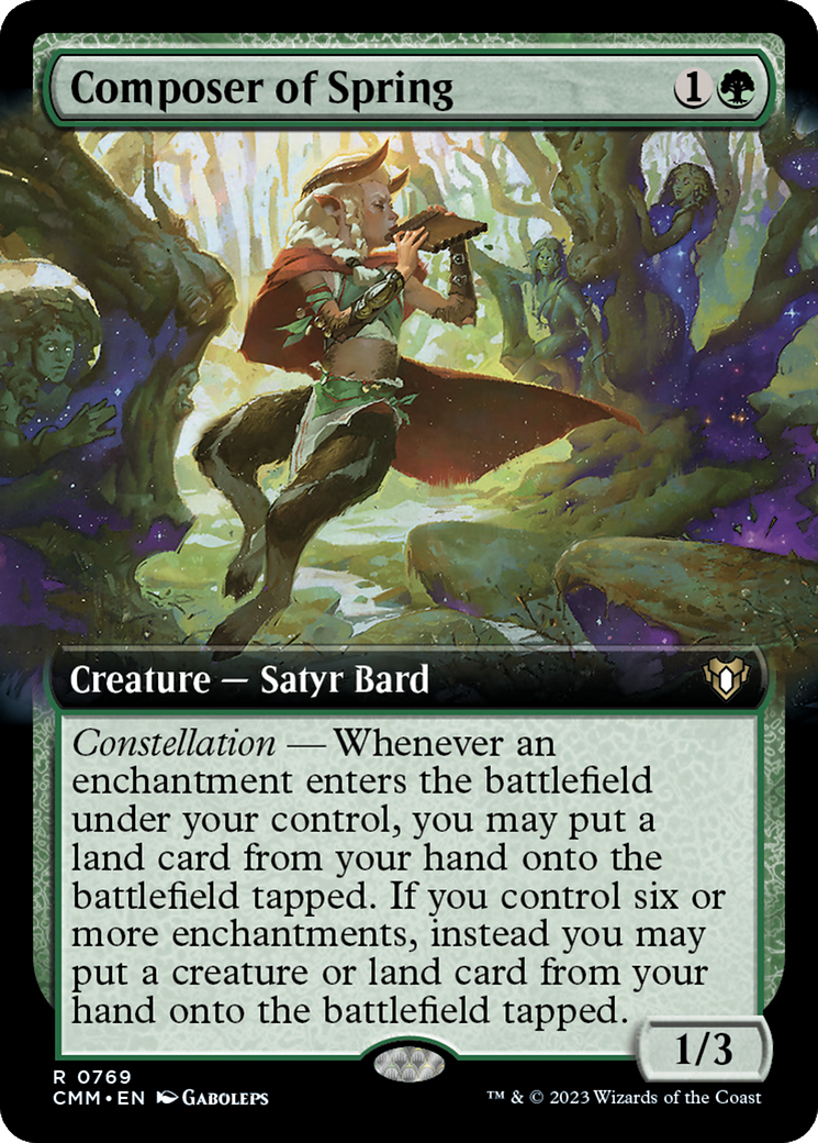 Composer of Spring (Extended Art) [Commander Masters] | Nerdhalla Games