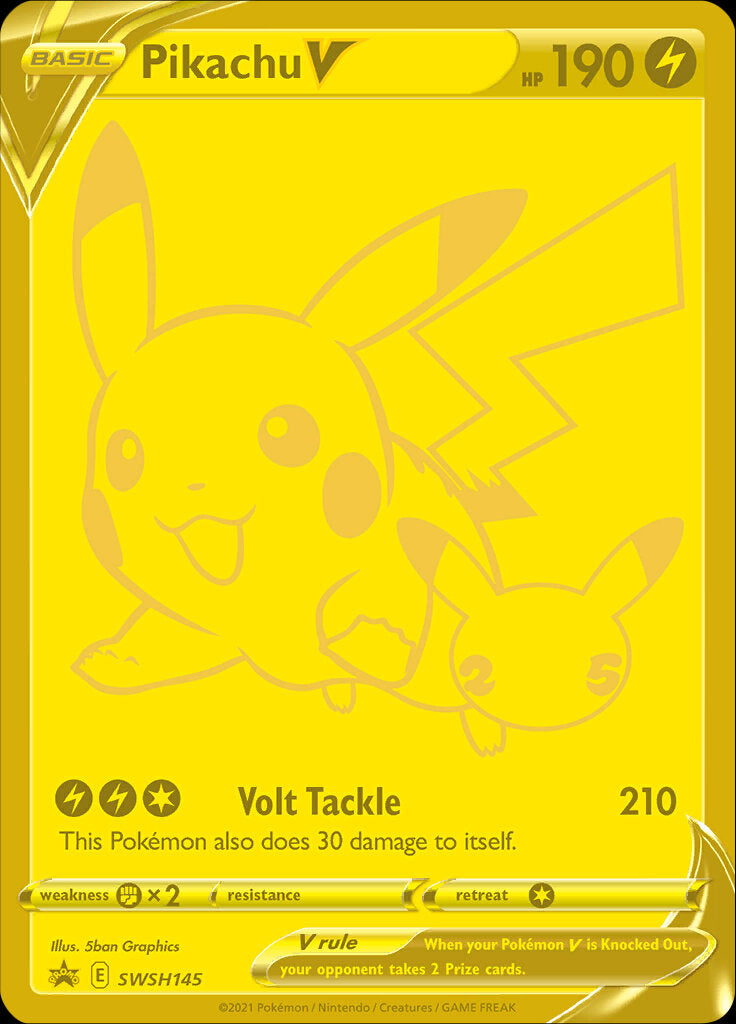 Pikachu V (SWSH145) (Celebrations) [Sword & Shield: Black Star Promos] | Nerdhalla Games