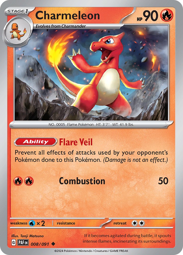 Charmeleon (008/091) [Scarlet & Violet: Paldean Fates] | Nerdhalla Games