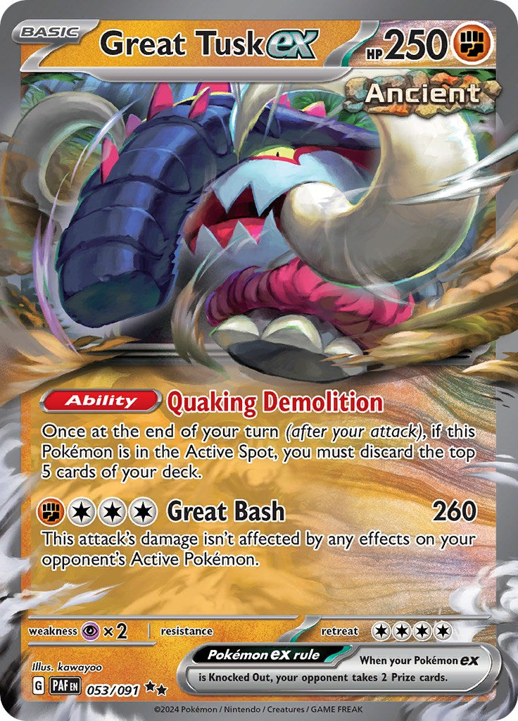 Great Tusk ex (053/091) [Scarlet & Violet: Paldean Fates] | Nerdhalla Games