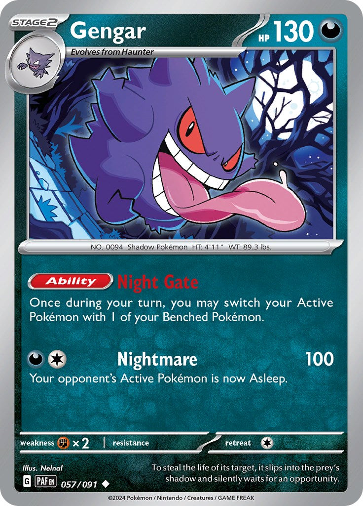 Gengar (057/091) [Scarlet & Violet: Paldean Fates] | Nerdhalla Games