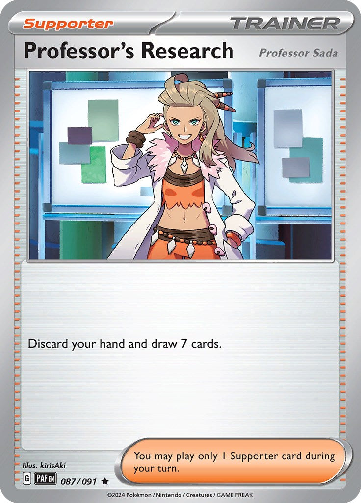 Professor's Research (087/091) [Scarlet & Violet: Paldean Fates] | Nerdhalla Games