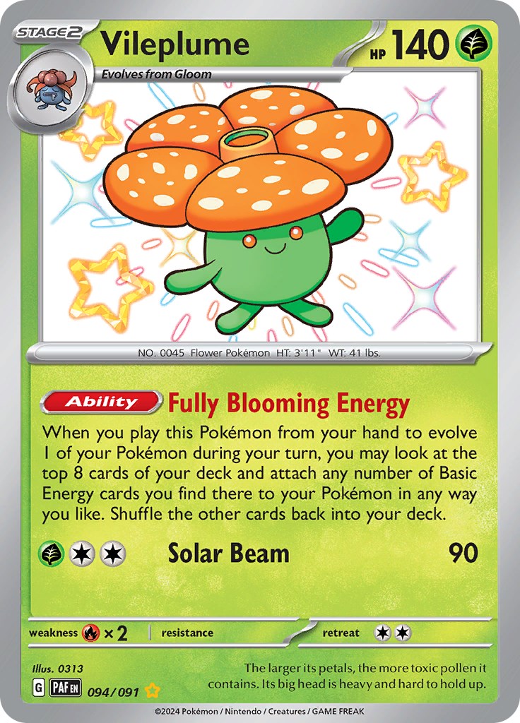 Vileplume (094/091) [Scarlet & Violet: Paldean Fates] | Nerdhalla Games