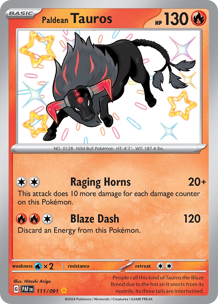 Paldean Tauros (111/091) [Scarlet & Violet: Paldean Fates] | Nerdhalla Games