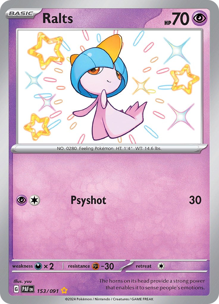 Ralts (153/091) [Scarlet & Violet: Paldean Fates] | Nerdhalla Games