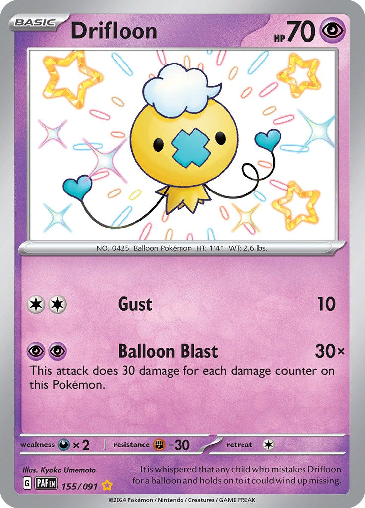 Drifloon (155/091) [Scarlet & Violet: Paldean Fates] | Nerdhalla Games