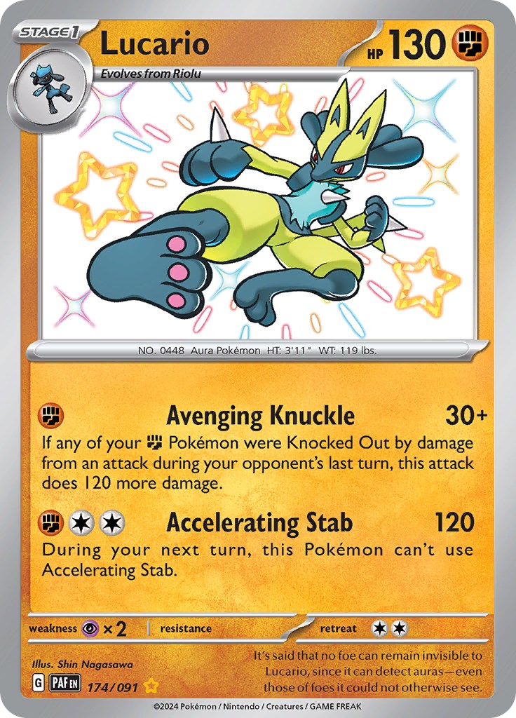 Lucario (174/091) [Scarlet & Violet: Paldean Fates] | Nerdhalla Games