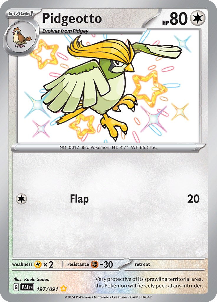 Pidgeotto (197/091) [Scarlet & Violet: Paldean Fates] | Nerdhalla Games