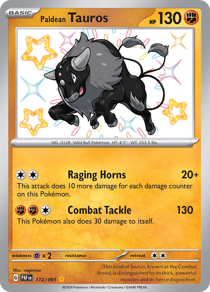 Paldean Tauros (172/091) [Scarlet & Violet: Paldean Fates] | Nerdhalla Games