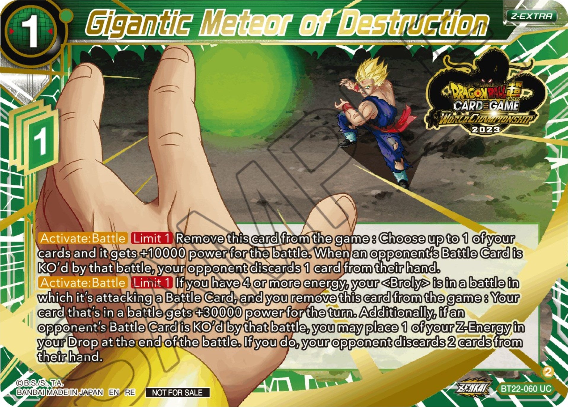 Gigantic Meteor of Destruction (2023 World Championship Z-Extra Card Set) (BT22-060) [Tournament Promotion Cards] | Nerdhalla Games