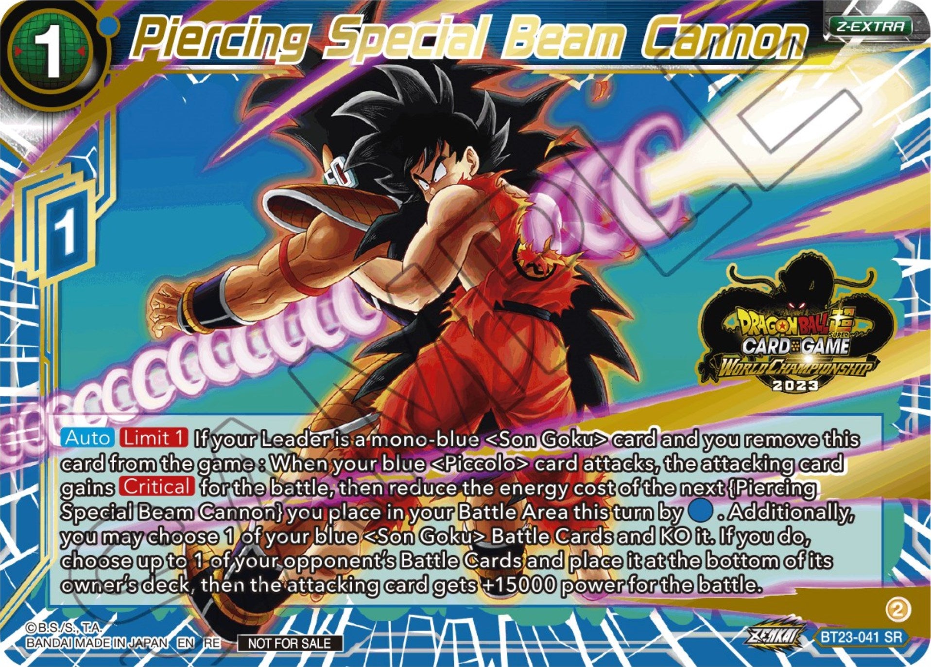 Piercing Special Beam Cannon (2023 World Championship Z-Extra Card Set) (BT23-041) [Tournament Promotion Cards] | Nerdhalla Games