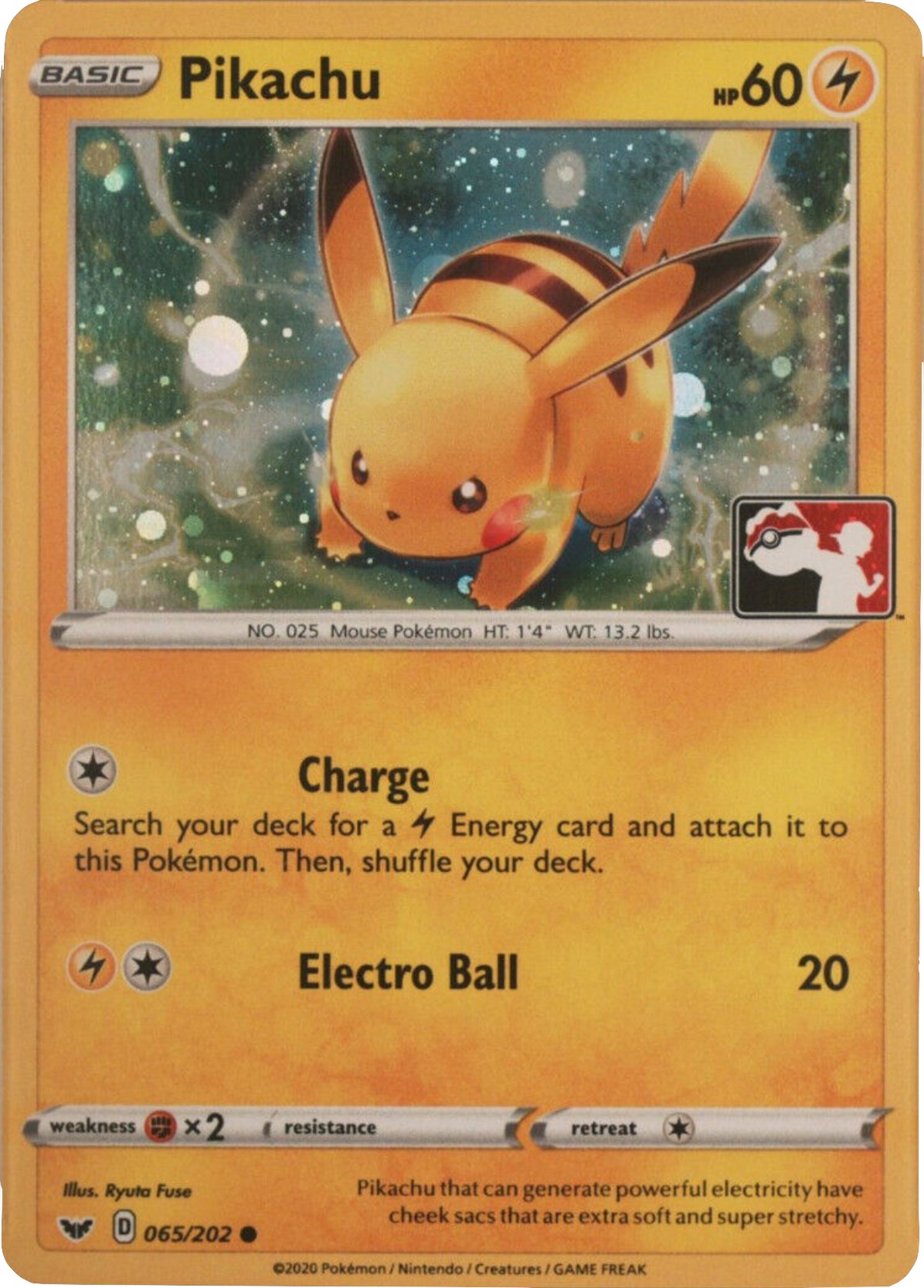 Pikachu (065/202) (Cosmos Holo) [League & Championship Cards] | Nerdhalla Games