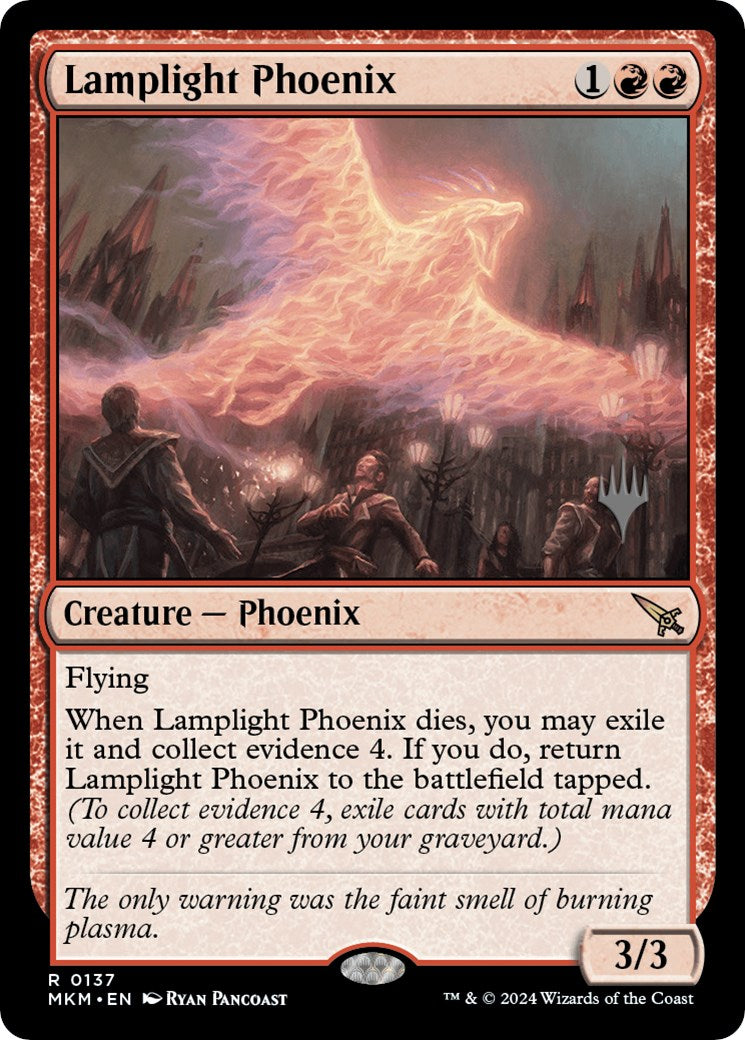 Lamplight Phoenix (Promo Pack) [Murders at Karlov Manor Promos] | Nerdhalla Games