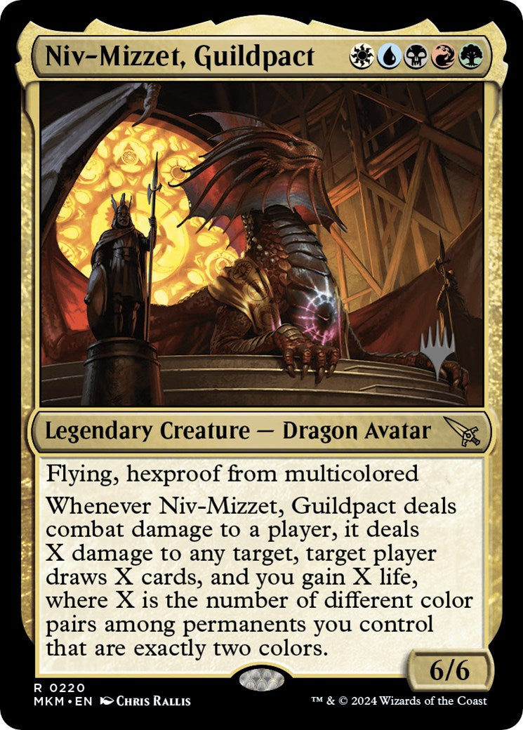 Niv-Mizzet, Guildpact (Promo Pack) [Murders at Karlov Manor Promos] | Nerdhalla Games