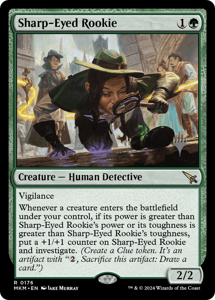 Sharp-Eyed Rookie (Promo Pack) [Murders at Karlov Manor Promos] | Nerdhalla Games