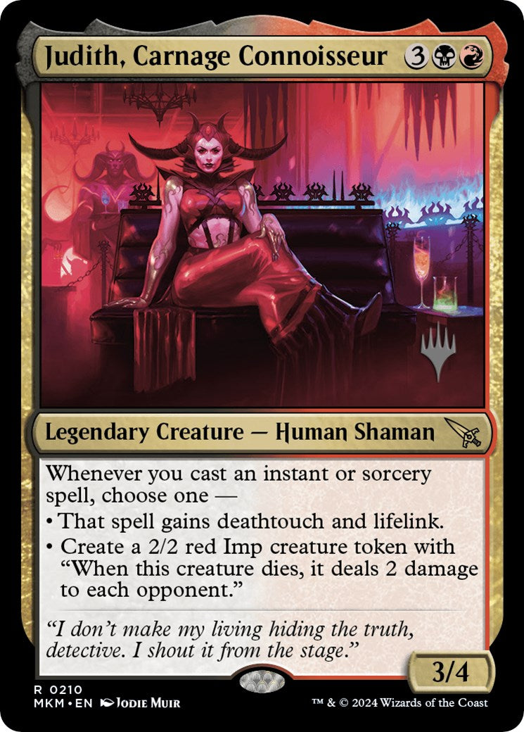 Judith, Carnage Connoisseur (Promo Pack) [Murders at Karlov Manor Promos] | Nerdhalla Games