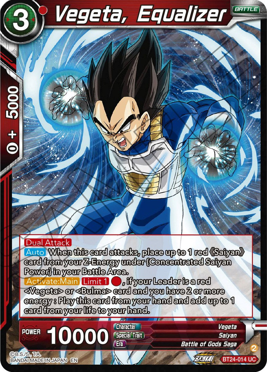 Vegeta, Equalizer (BT24-014) [Beyond Generations] | Nerdhalla Games