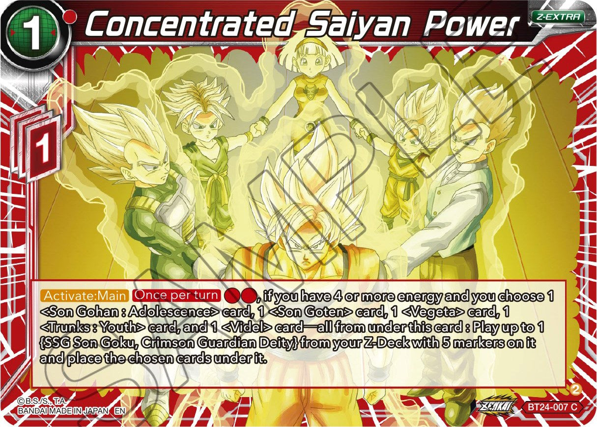 Concentrated Saiyan Power (BT24-007) [Beyond Generations] | Nerdhalla Games