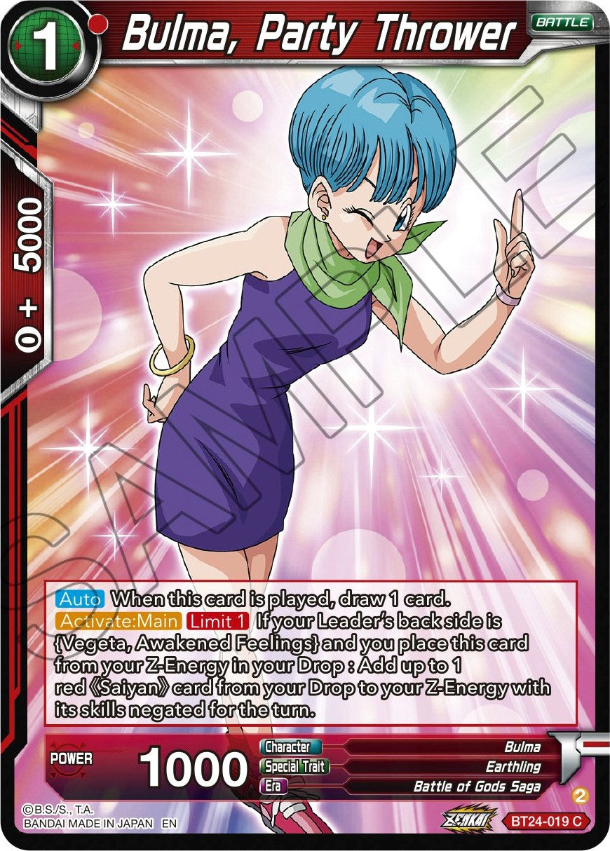 Bulma, Party Thrower (BT24-019) [Beyond Generations] | Nerdhalla Games