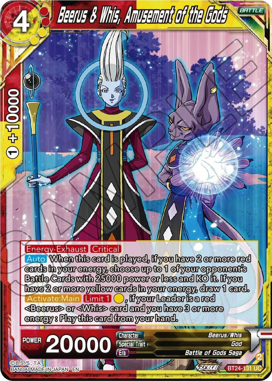 Beerus & Whis, Amusement of the Gods (BT24-131) [Beyond Generations] | Nerdhalla Games