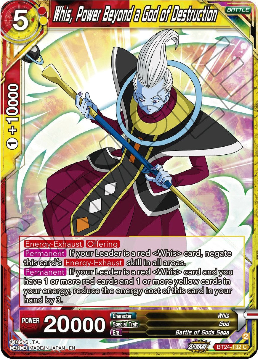 Whis, Power Beyond a God of Destruction (BT24-132) [Beyond Generations] | Nerdhalla Games