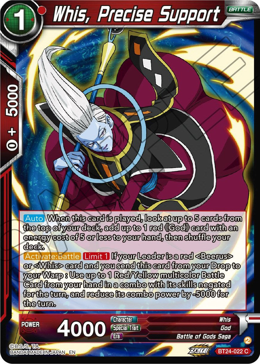 Whis, Precise Support (BT24-022) [Beyond Generations] | Nerdhalla Games