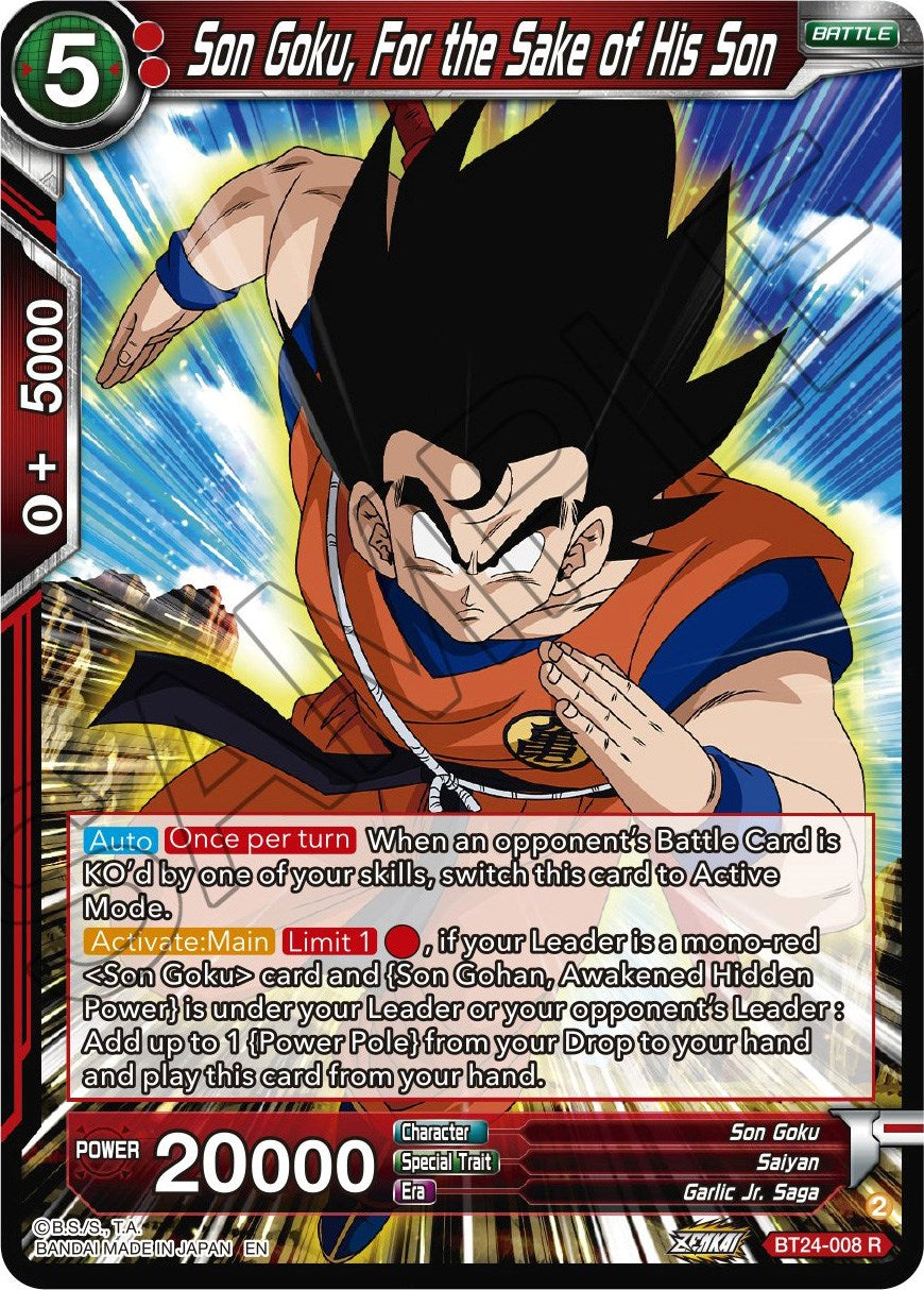 Son Goku, For the Sake of His Son (BT24-008) [Beyond Generations] | Nerdhalla Games