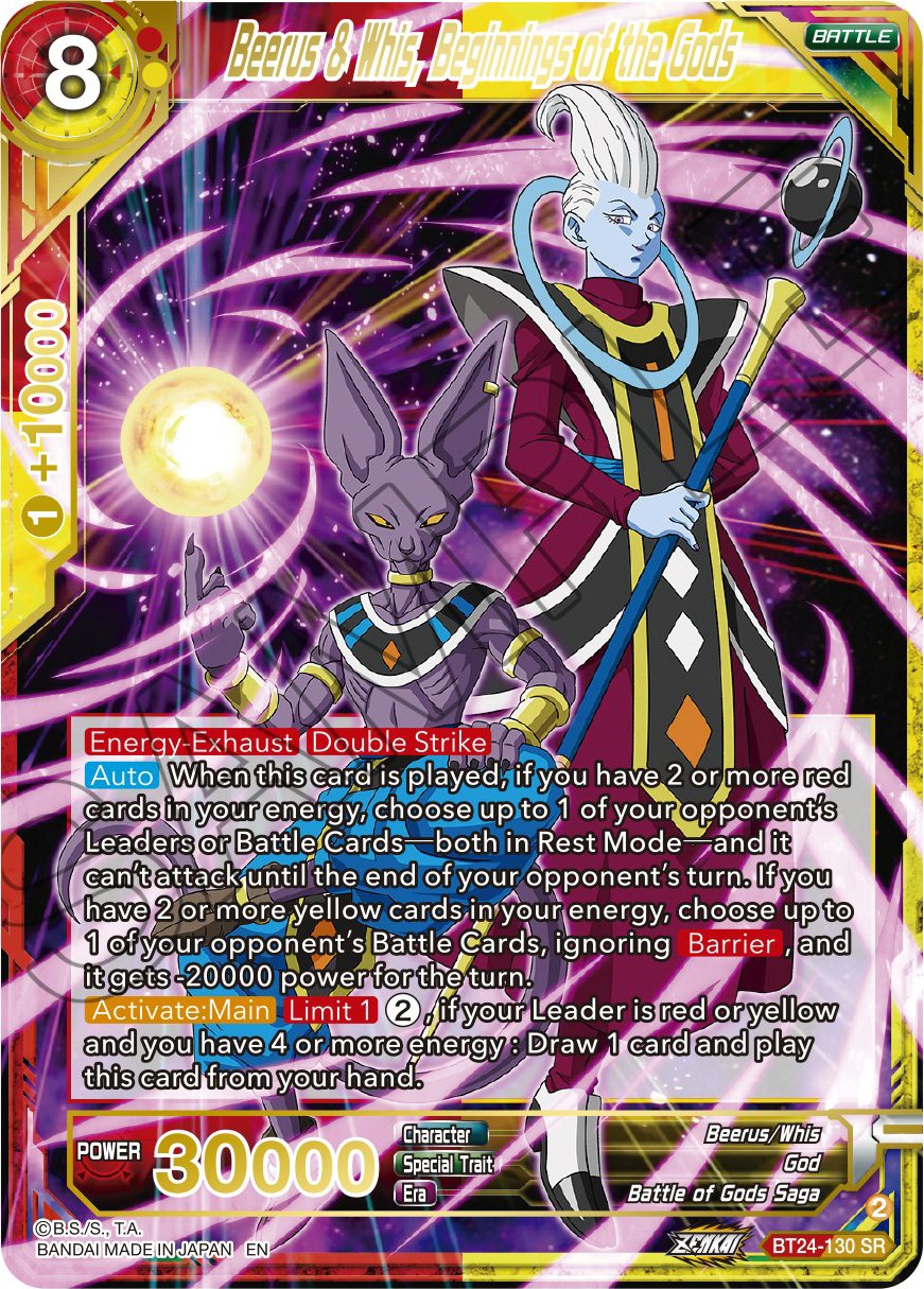 Beerus & Whis, Beginnings of Gods (BT24-130) [Beyond Generations] | Nerdhalla Games