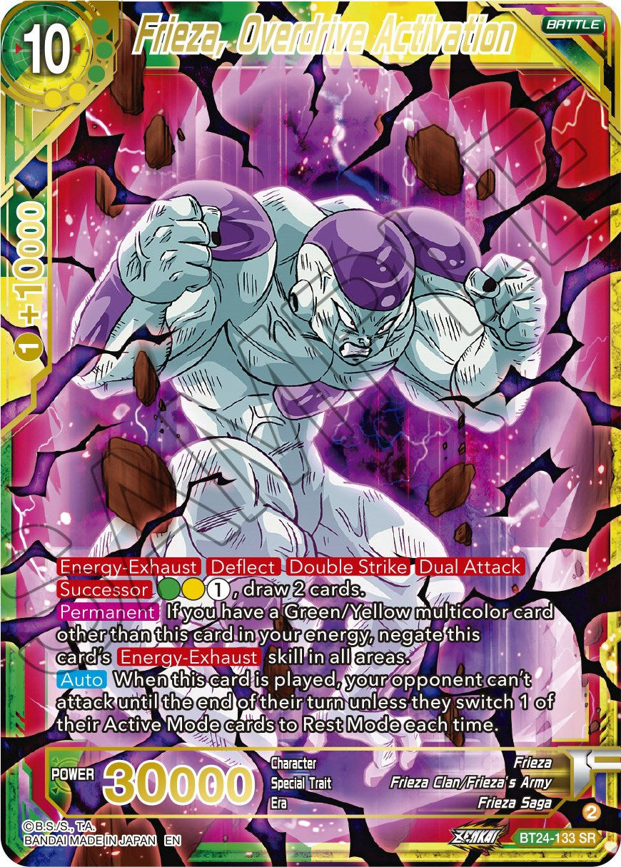 Frieza, Overdrive Activation (BT24-133) [Beyond Generations] | Nerdhalla Games