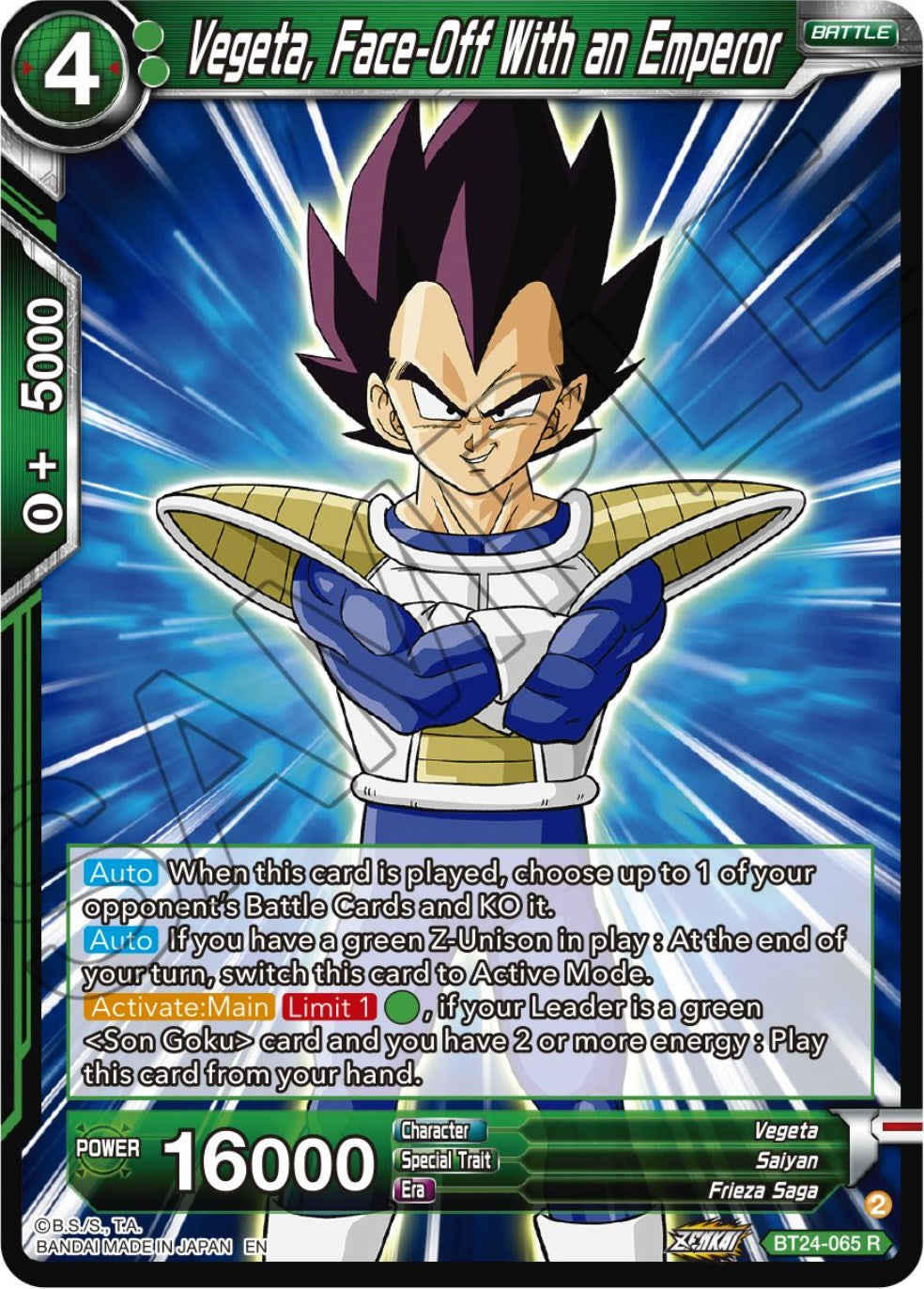 Vegeta, Face-Off With an Emperor (BT24-065) [Beyond Generations] | Nerdhalla Games