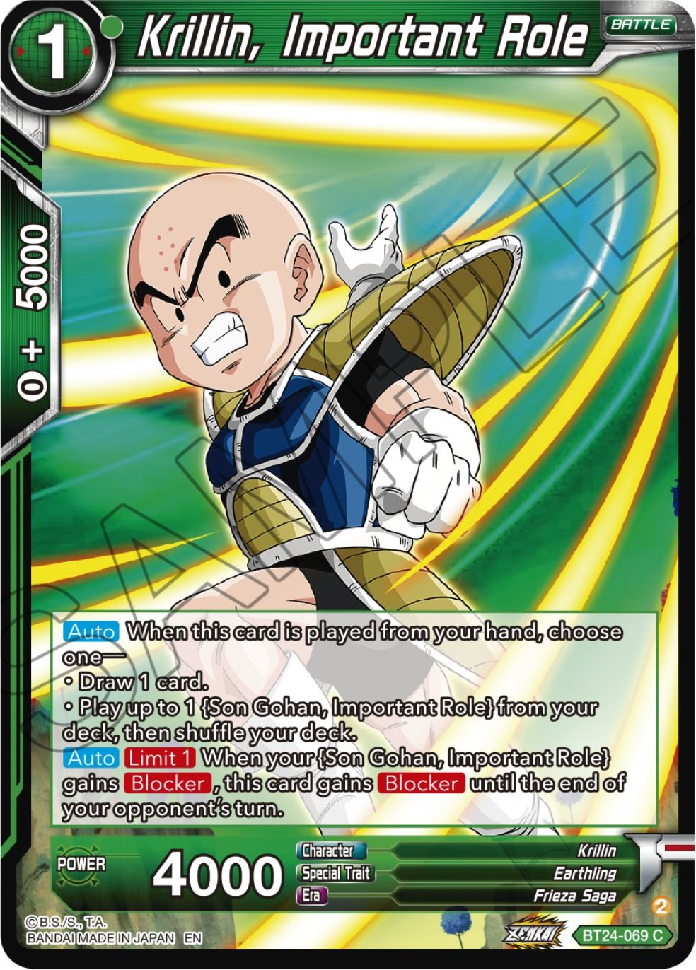 Krillin, Important Role (BT24-069) [Beyond Generations] | Nerdhalla Games