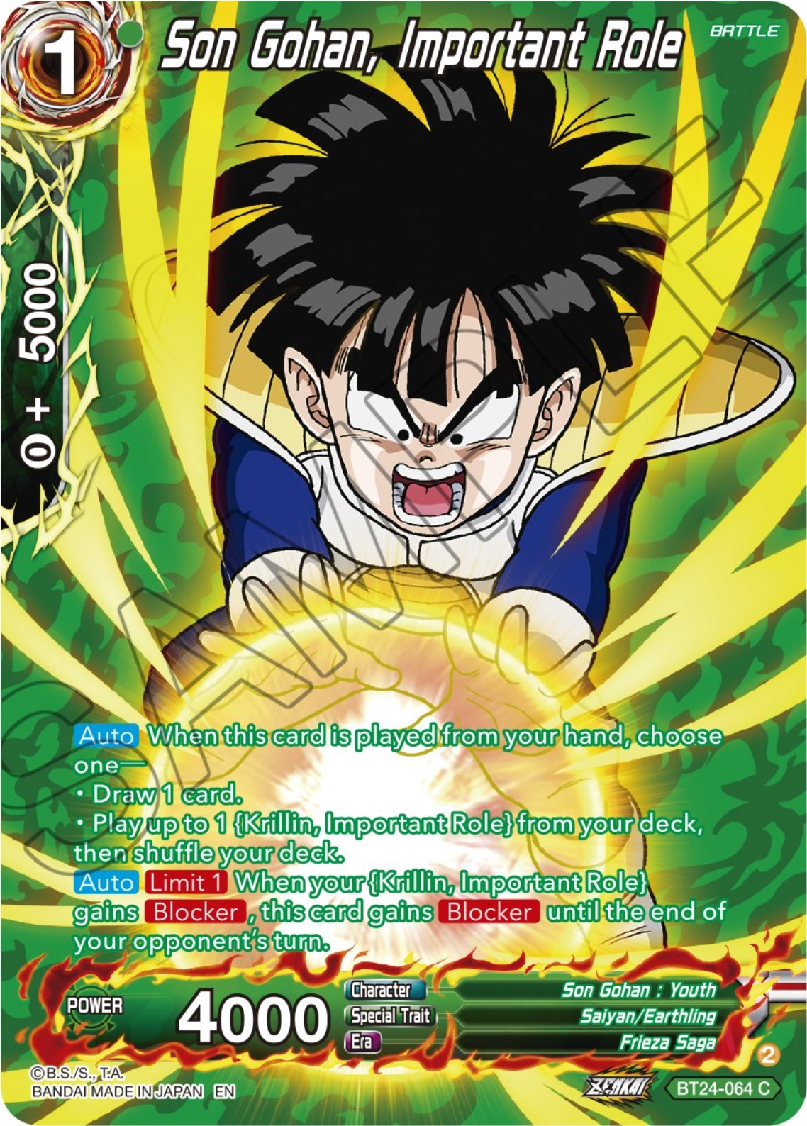 Son Gohan, Important Role (Collector Booster) (BT24-064) [Beyond Generations] | Nerdhalla Games