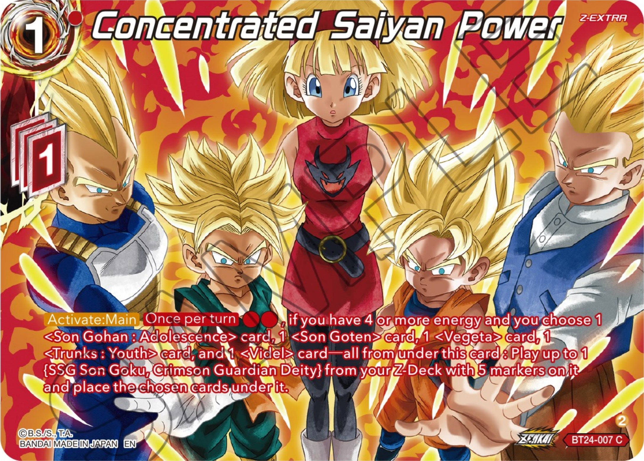 Concentrated Saiyan Power (Collector Booster) (BT24-007) [Beyond Generations] | Nerdhalla Games