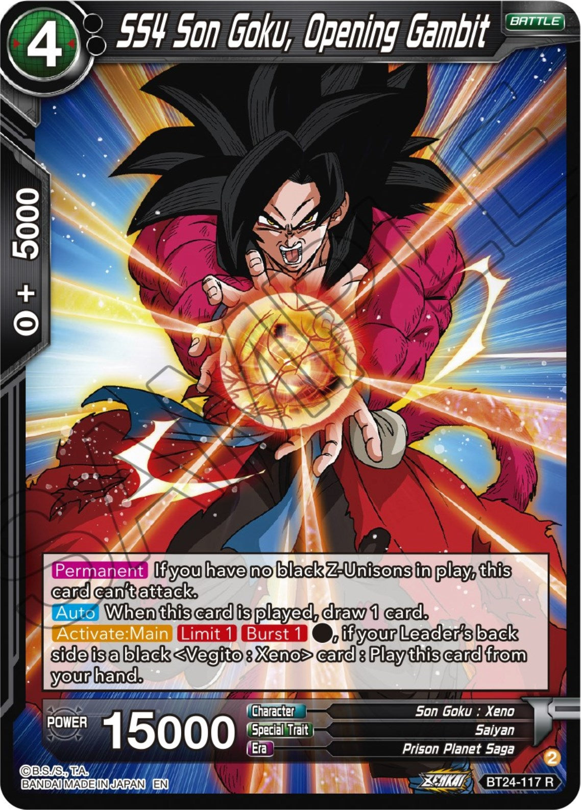 SS4 Son Goku, Opening Gambit (BT24-117) [Beyond Generations] | Nerdhalla Games