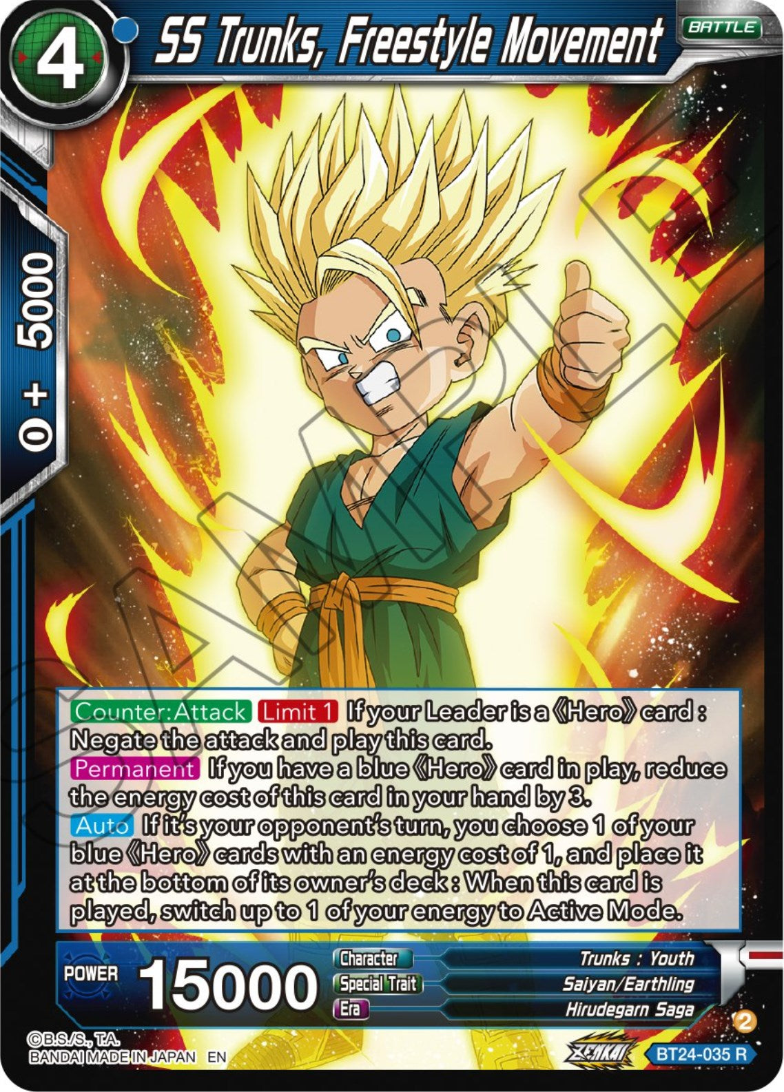 SS Trunks, Freestyle Movement (BT24-035) [Beyond Generations] | Nerdhalla Games