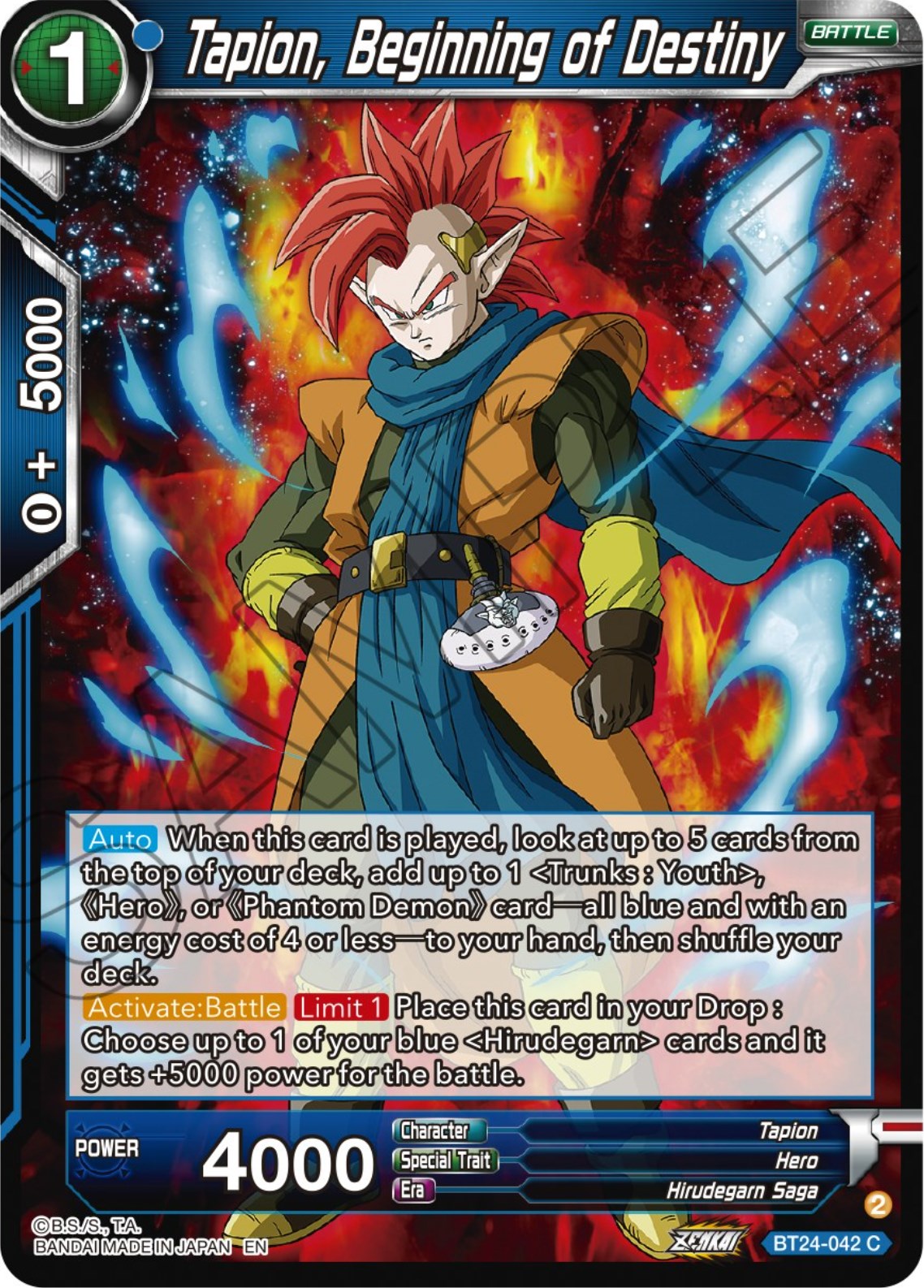 Tapion, Beginning of Destiny (BT24-042) [Beyond Generations] | Nerdhalla Games