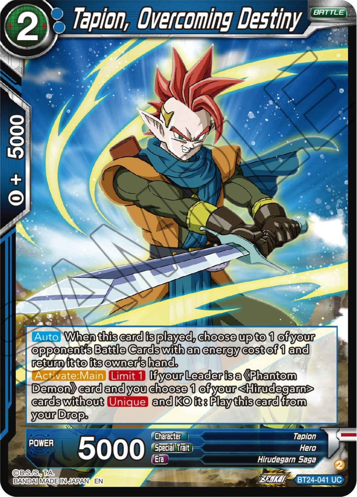 Tapion, Overcoming Destiny (BT24-041) [Beyond Generations] | Nerdhalla Games