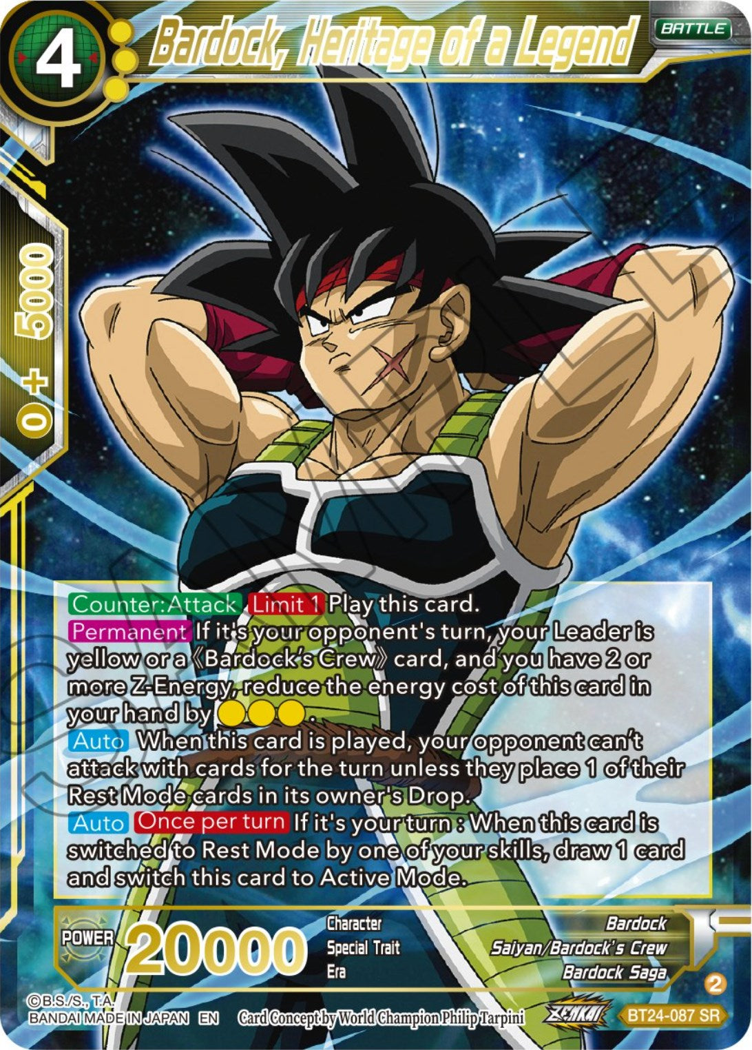 Bardock, Heritage of a Legend (BT24-087) [Beyond Generations] | Nerdhalla Games